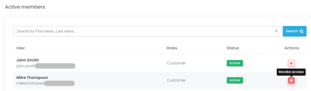 Zugang für Mitglieder entziehen
