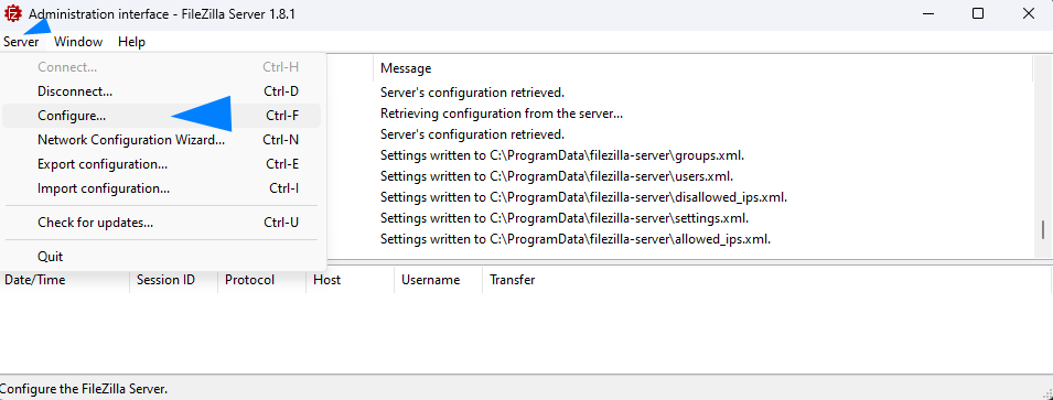 Administration Interface