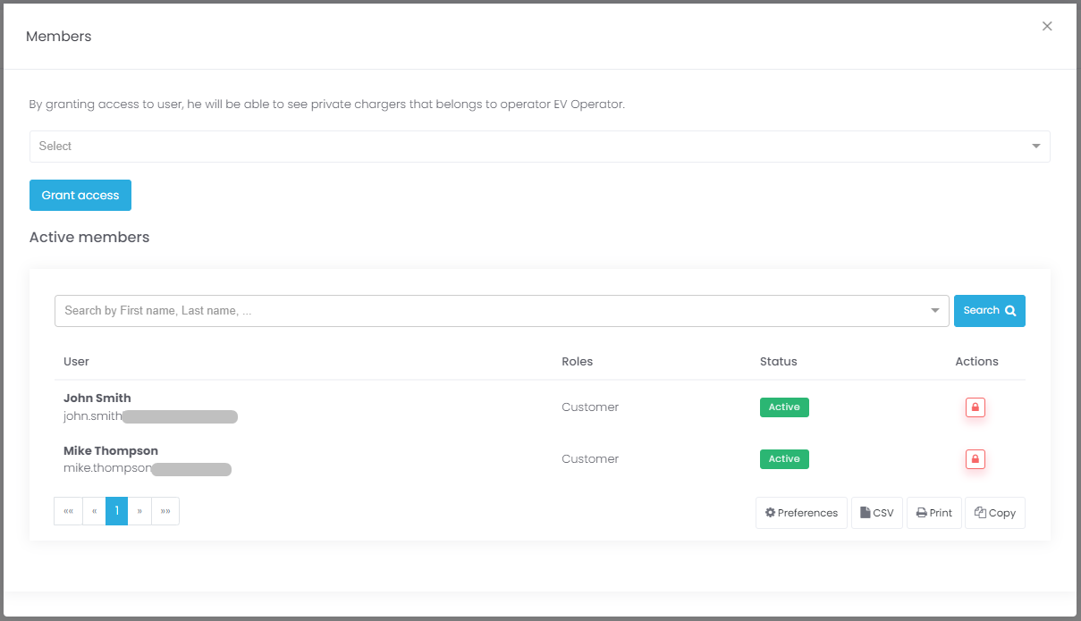 Manage Customers of operators&rsquo;s Private Network