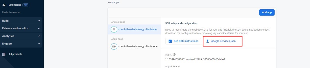 Android app configuration - finished