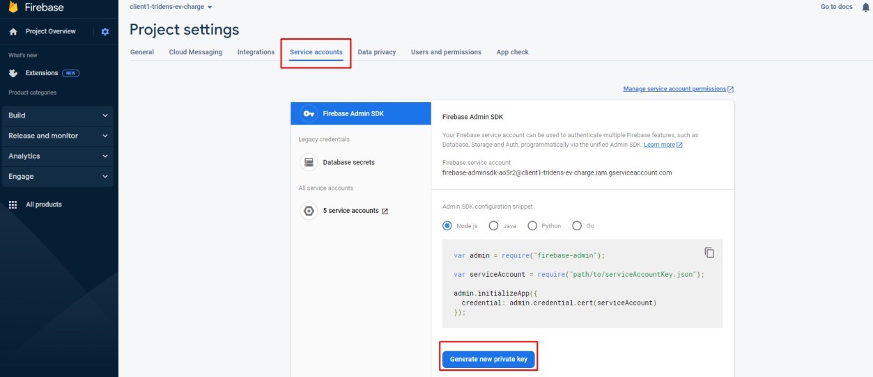 Generate new private key